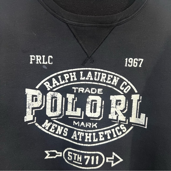 Washed black Polo Ralph Lauren pullover sweater, size large - Picture 3 of 5
